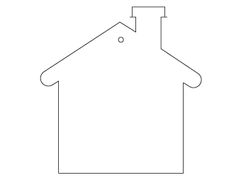 Custom shapes car air fresheners and car deodorizers - model:﻿Houses, personalization on request for corporate branding﻿